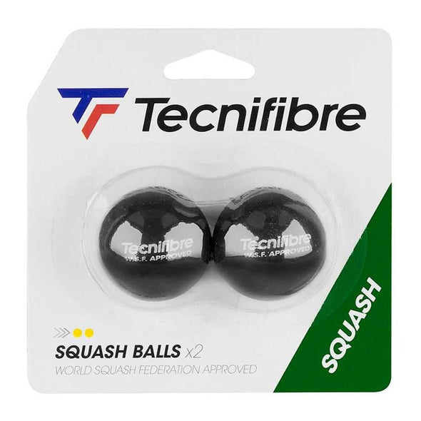 Tecnifibre Double Yellow Dot Squash Balls 2pk