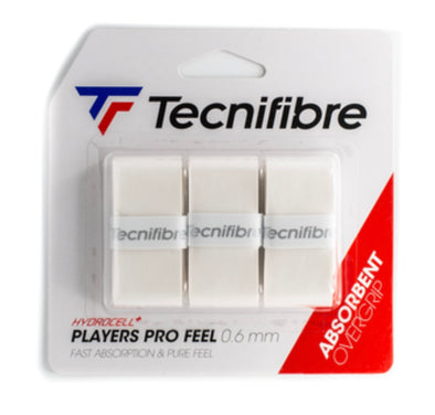 Tecnifibre Players Pro Feel 3pk over grip- White